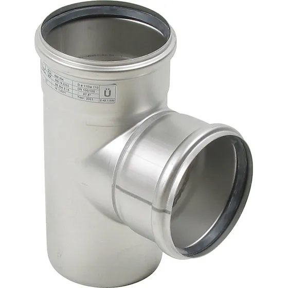 Blücher EuroPipe grenrør 87,5° 110 mm rustfri