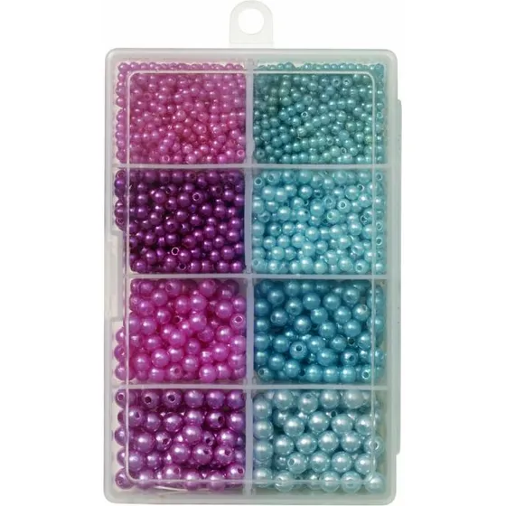 Kinetic Pearl Beads Kit Purple/Light Blue - 1045 stk