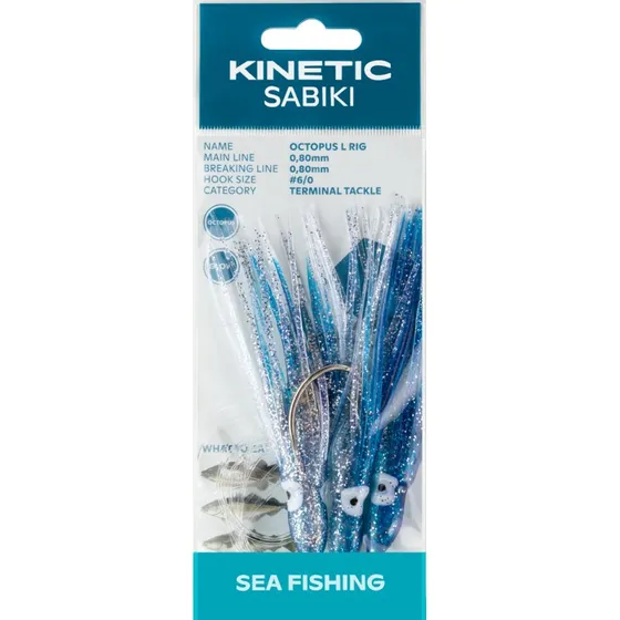 Kinetic Sabiki Octopus Rig Large #6/0 Blue