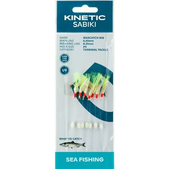 Kinetic Sabiki Maxcatch Sildeforfang - Gul/Fishskin