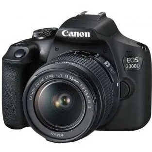 Canon EOS 2000D med 18-55mm IS II (sort) + LP-E10 batteri