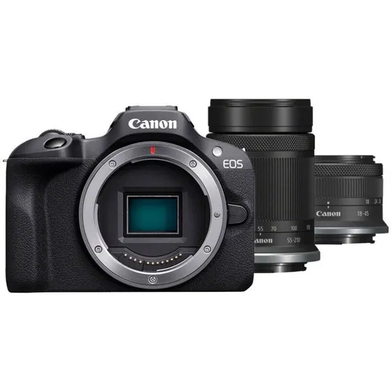 Canon EOS R100 med 18-45mm + 55-210mm kit