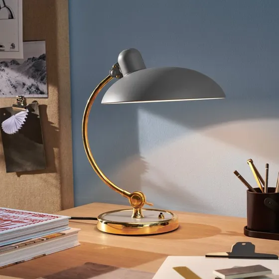 Fritz Hansen Kaiser Idell 6631-T Luxus Bordlampe - Grå/Messing