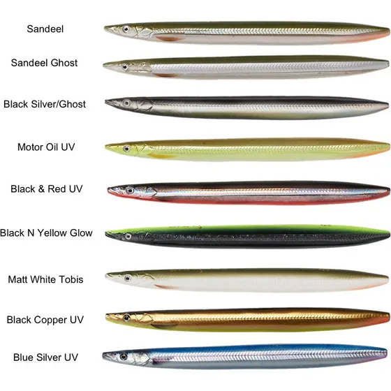 Savage Gear Line Thru Sandeel 85mm 11g Motor Oil UV