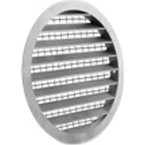 Jalousirist Ø100mm rund aluminium med galvaniseret net