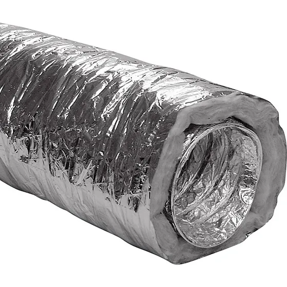 Lyddæmpende flexslange Ø125mm, 50mm isolering, 10m med dampspærre