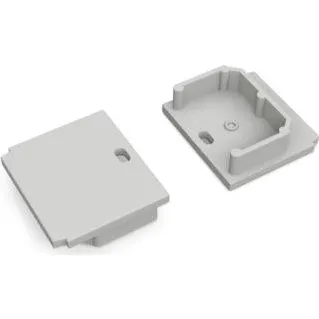 DIOFLEX LINEA-IN20 TRIMLESS endestykke med hul, grå (2 stk)
