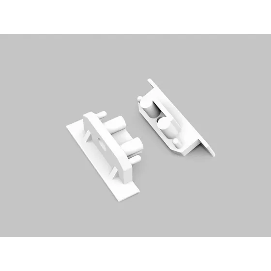 DIOFLEX GROOVE10 GEN2 SQ Endestykke med hul, hvid