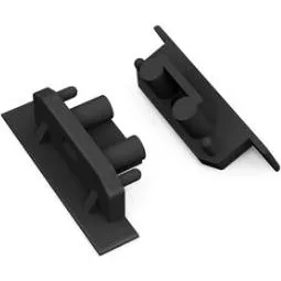 DIOFLEX GROOVE10 G2 SQ Endestykker med hul, sort (2 stk)
