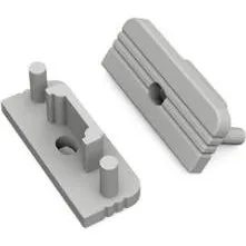 DIOFLEX SURFACE10 Gen2 endestykke med hul, hvid (2 stk.)
