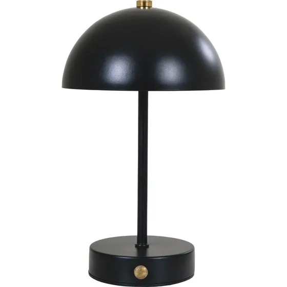 House Nordic Holt LED Bordlampe - Sort med messingdetaljer