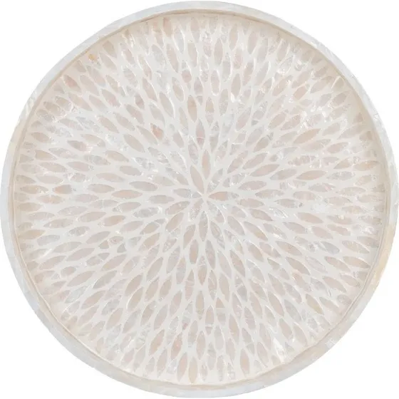 House Nordic Bakke i bambus & capiz, beige, Ø40 cm