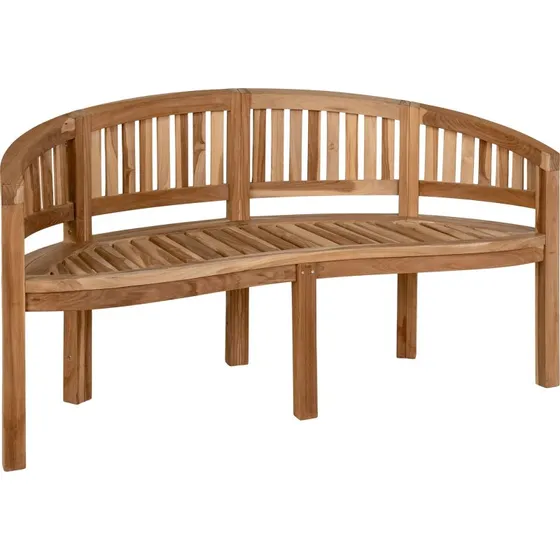 House Nordic Boca Banana havebænk i teaktræ, 150 cm