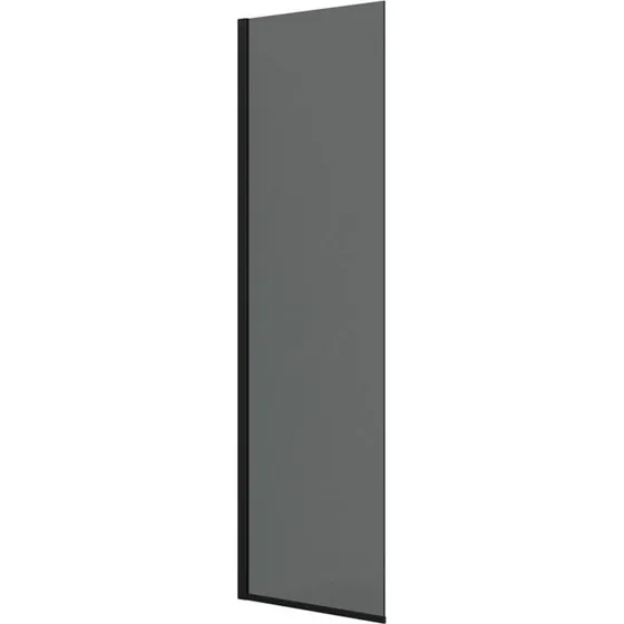 Dansani Match brusevæg Model D, 67 cm, tonet glas, sort profil