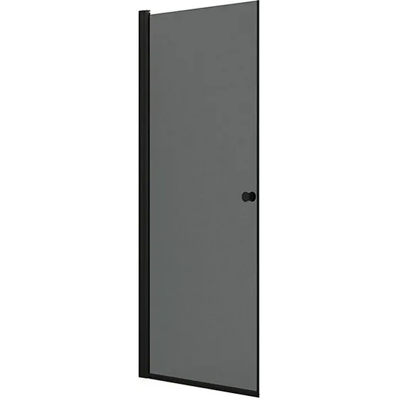 Dansani Match brusedør Model A, 200x87-89cm, Sort/Tonet glas