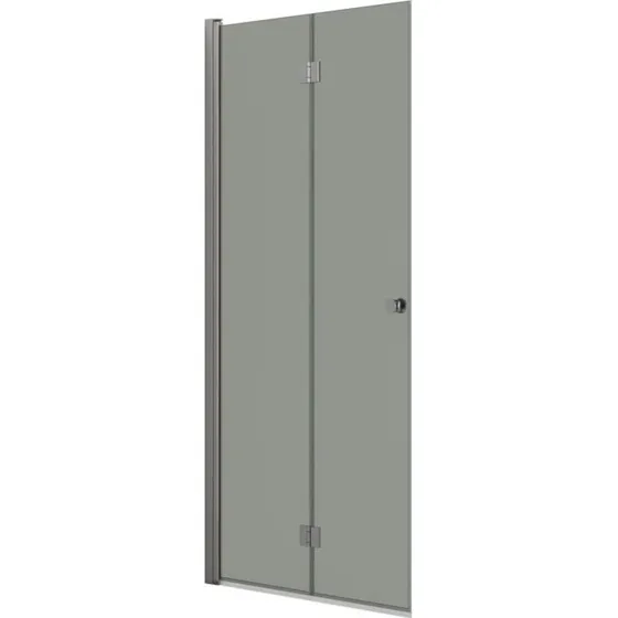 Dansani Match brusedør Model B, 97 cm, frostet glas, satin profil