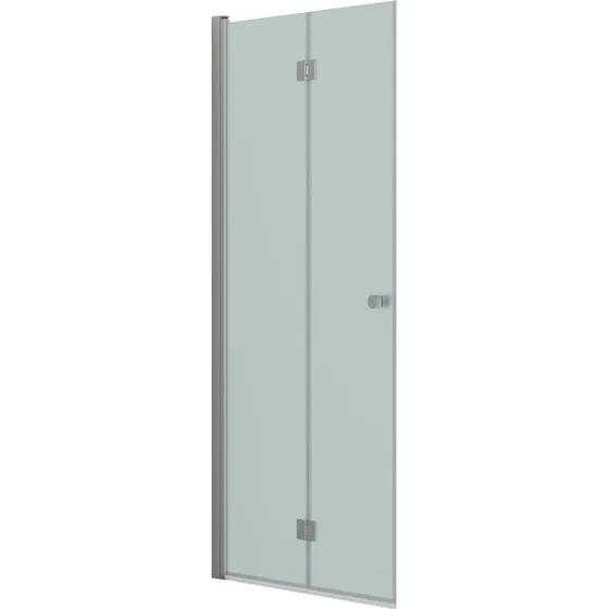 Dansani Match brusedør model B, 87 cm, frostet glas, satin profil
