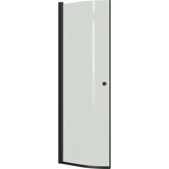 Dansani Match E brusedør, 62 cm, klart glas, sort profil