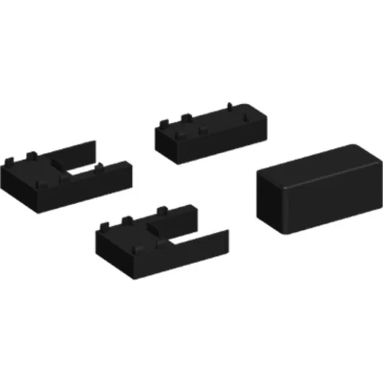 Dansani Match afstandsstykke til rørgennemføring, mat sort, 2x6 mm