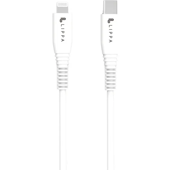 Lippa USB-C til MFi Lightning kabel, 1m, Hvid