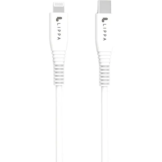 Lippa USB-C til MFi Lightning kabel, 2 m, Hvid