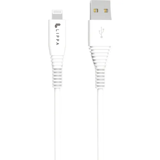 Lippa USB-A til MFi Lightning kabel, 2m, Hvid