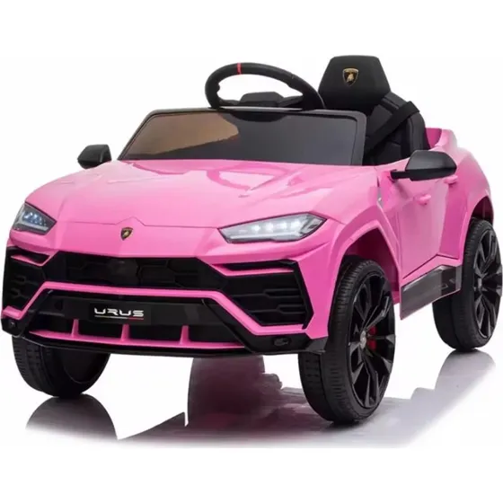 Lamborghini Urus SUV 2x12V Elbil med gummihjul og lædersæde