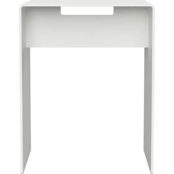 Nichba Stool skammel, hvid pulverlakeret aluminium