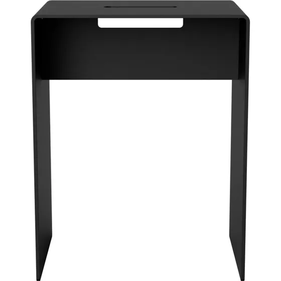 Nichba Stool skammel, sort pulverlakeret aluminium