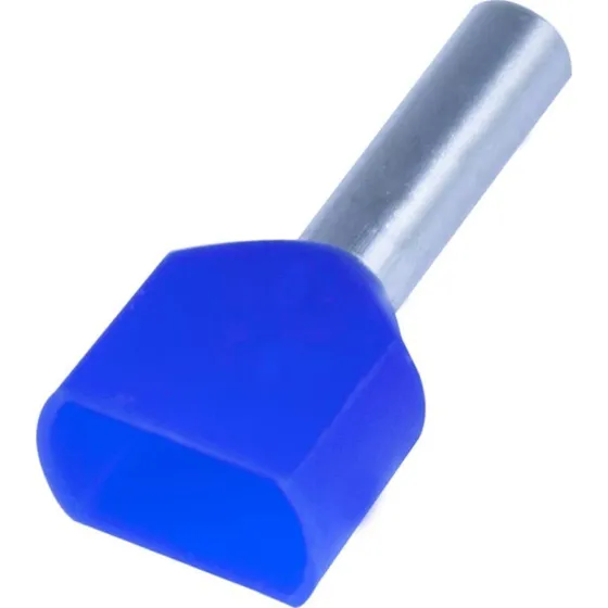 100 stk MTO dobbelt isolerede terminalrør, 2 x 2,5 mm², blå