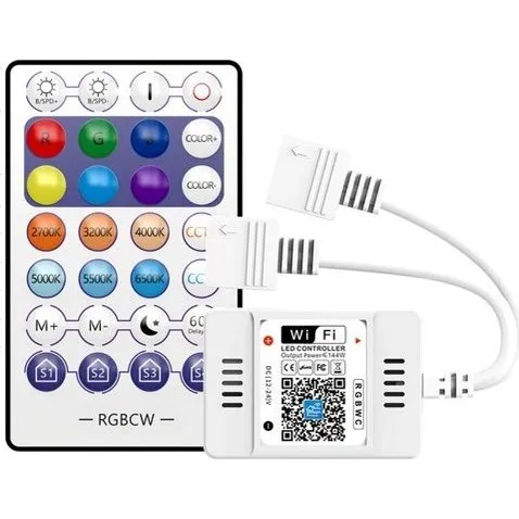 Smart Home RGBW Controller - Google Home & Alexa, 12V/24V