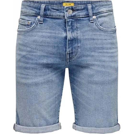 ONLY & SONS Shorts i lys denim til herre