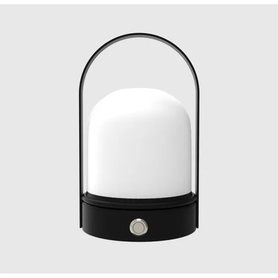 Opladelig LED bordlampe, sort, dæmpbar, IP54, 5W, 500lm