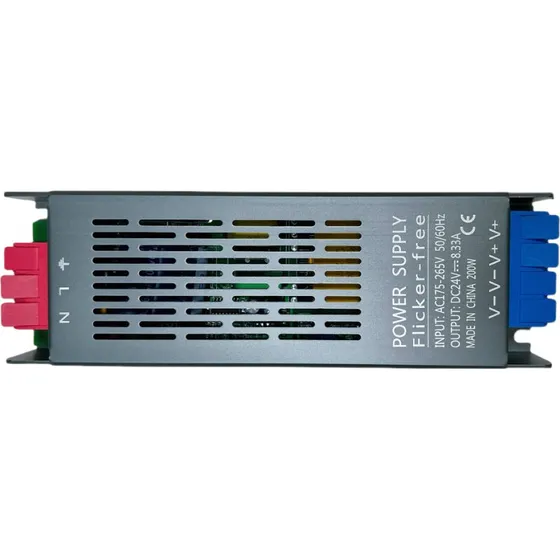 200W Strømforsyning 24V DC 8,3A IP20 Flicker Free