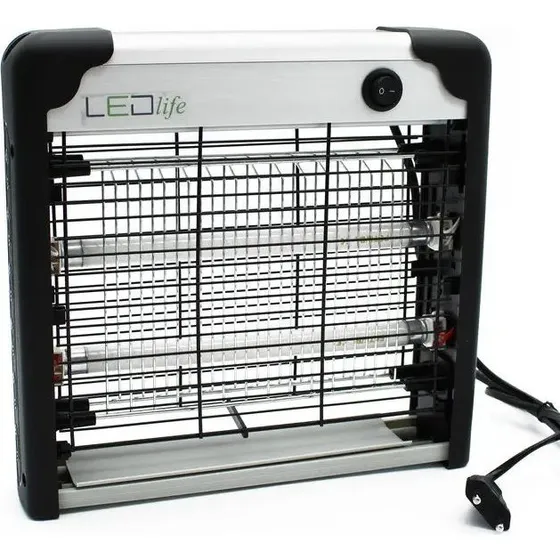 LEDlife insektlampe - 2x6W UV-lys, indendørs, 30m2 dækning