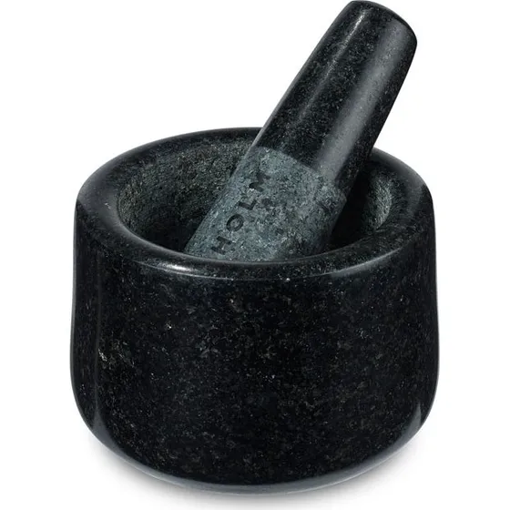 Holm Morter i Granit Ø12x8cm med støder