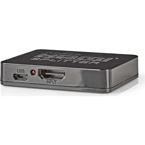Nedis 2-port HDMI-splitter 4K@30Hz, sort