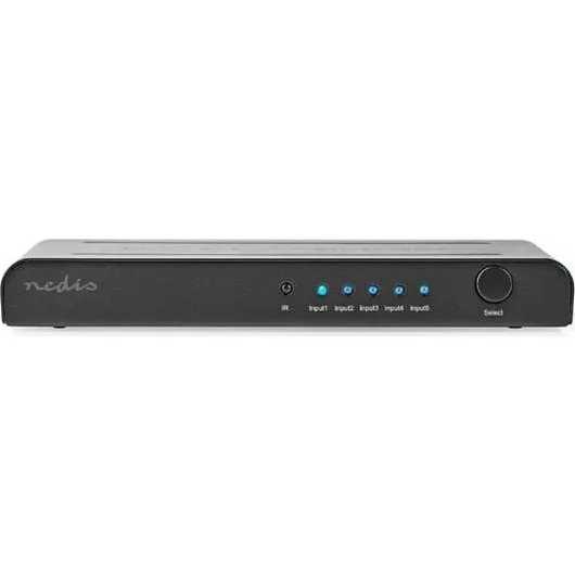 Nedis HDMI-switch 5→1 4K@60Hz HDCP2.2 Antracit