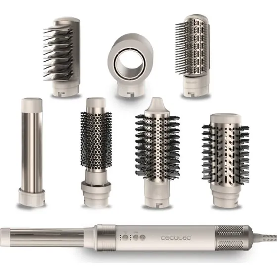 Cecotec CeramicCare AirGlam Multistyler - Champagne & Hvid, 1400W