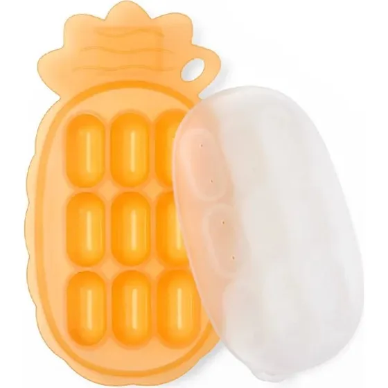 Haakaa Pineapple Silikone Frysebakke - Tangerine
