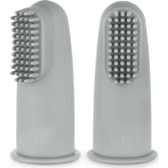 Haakaa Silikone Fingertandbørste – Suva Grey