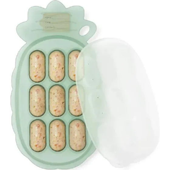 Haakaa Pineapple Silikone Frysebakke – Pea Green