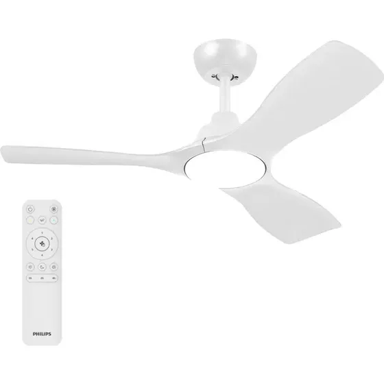 Philips Olas Loftventilator med LED-lys, 106 cm, Hvid