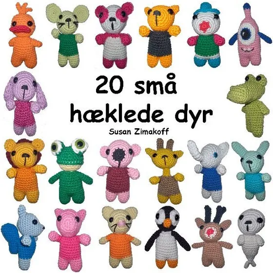 20 små hæklede dyr af Susan Zimakoff - Hæklebog