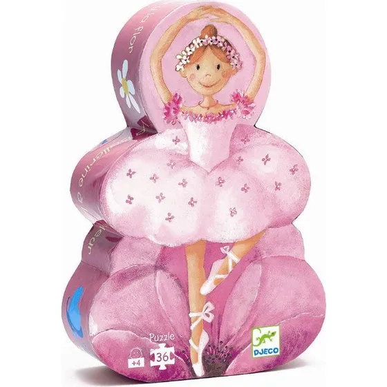 Djeco Ballerina og Blomst – Puslespil 36 brikker