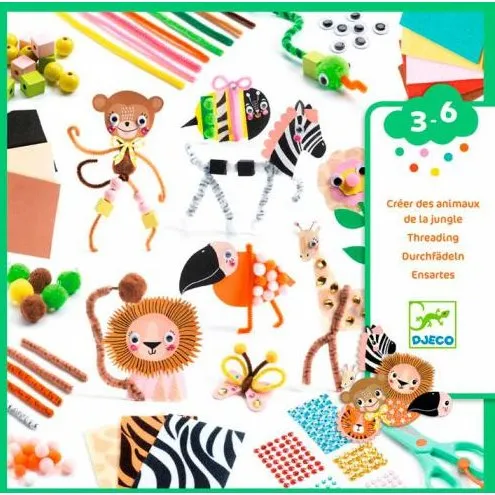 Djeco Jungle Animal Kreakasse – Lav selv jungle dyr