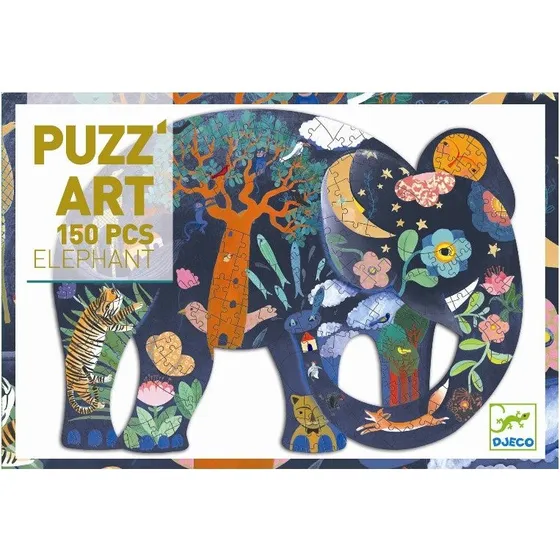 Djeco Puzz'Art 150 brikker – Elefant puslespil