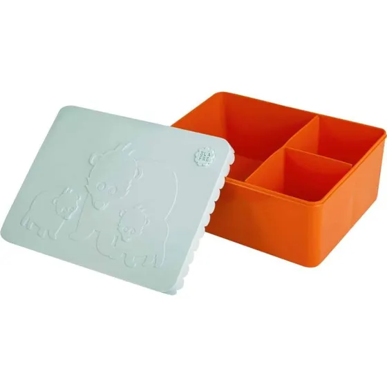 Blafre Madkasse Bjørn – Orange, 3 rum, BPA-fri