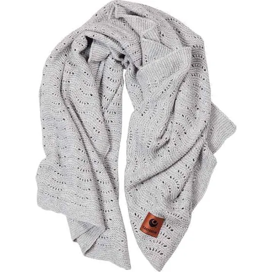 Easygrow Grandma Wave Tæppe – Grå Melange