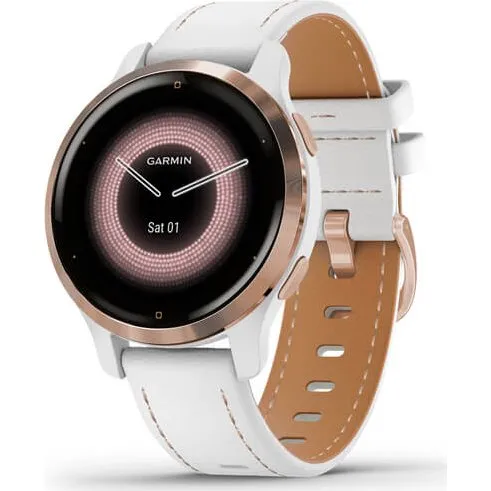 Garmin Venu 2S GPS/Wi‑Fi – hvid med rosa guldfinish (010-02429-23)